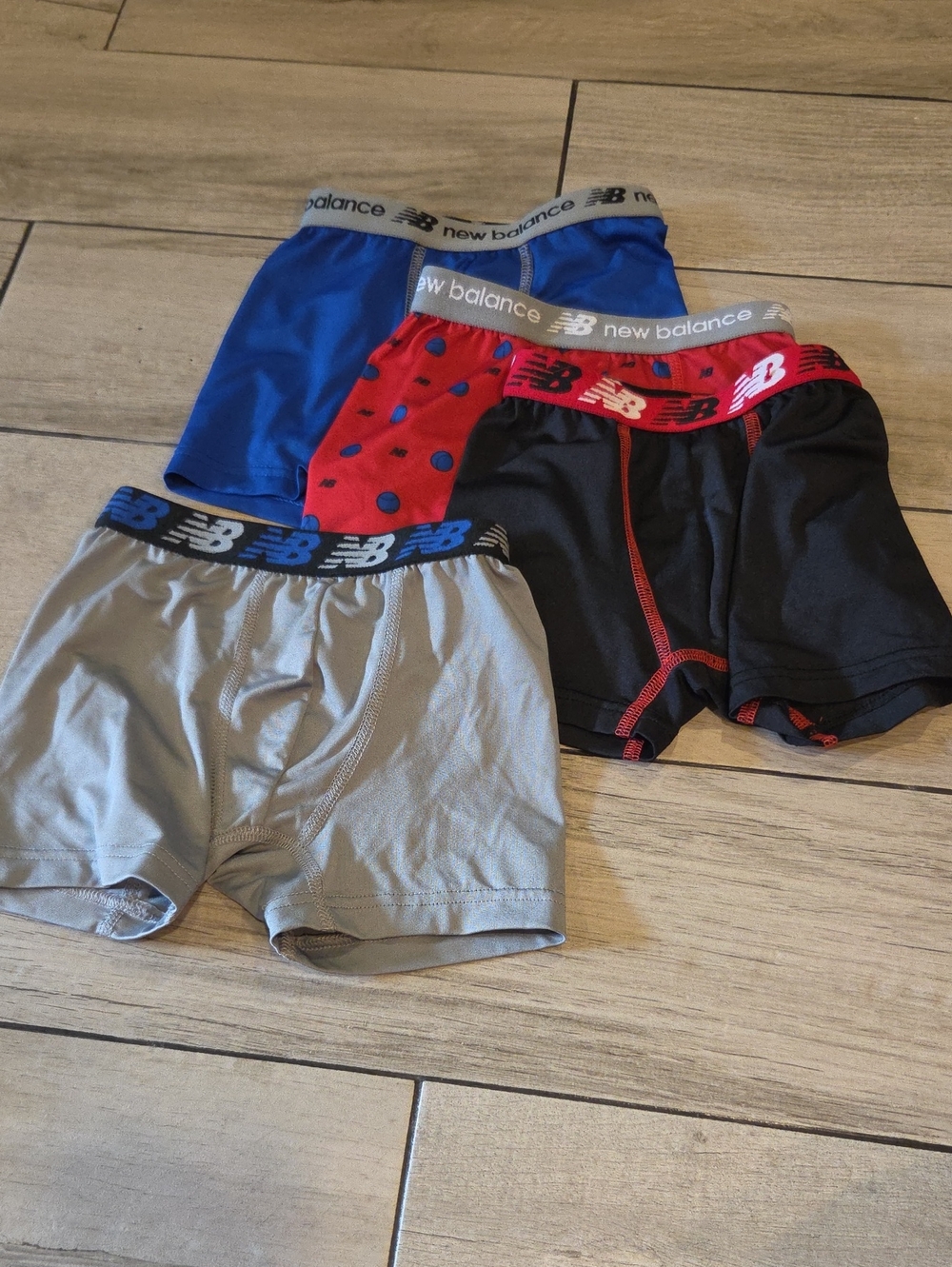 New Balance Boys' 4-Pack Performance Boxer Briefs